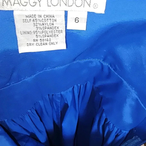 Maggy London Multi Tier Boho Blue Cottagecore‎ Ruffle Dress Sz 6 - Picture 7 of 10